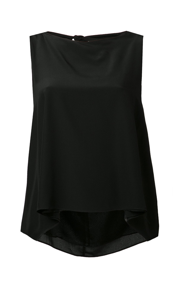 BECKLEY BY MELISSA Backless Black Blouse